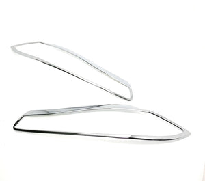 Chrome headlight frame bezel surrounds for Jaguar XF 2011-2015