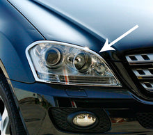 Load image into Gallery viewer, W164 ML Chrome headlamp surrounds Bezel trims models until July 2008