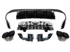 AMG E63 Style Diffuser & Exhaust Tailpipes Package C238 A238 Night Package Black