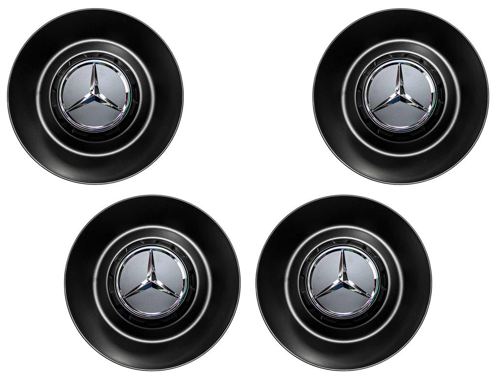 Mercedes Alloy Wheel Centre Caps in Dull Black ONLY FOR AMG FORGED ALLOY WHEELS