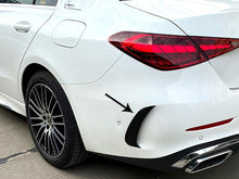 Carica l&#39;immagine nel visualizzatore di Gallery, Mercedes W206 C Class Saloon Sedan AMG Rear Flics Canards Set Gloss Black