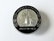 AMG flat bonnet badge Black and Chrome OEM Original