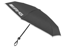 Indlæs billede til gallerivisning AMG Compact Folding umbrella black genuine OEM Mercedes AMG
