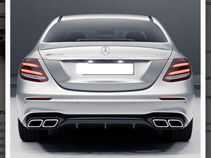 AMG W213 E63 Diffuser & Tailpipe package Night Package with Chrome tailpipes MODELS UNTIL JULY 2020
