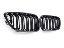Load image into Gallery viewer, BMW 2 Series F22 F23 Coupe Cabriolet Kidney Grill Grilles Twin Bar Gloss Black M2 Style
