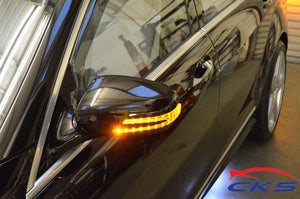 Mercedes R171 SLK Arrow Style LED Mirror covers Bright Silver Metallic 775U