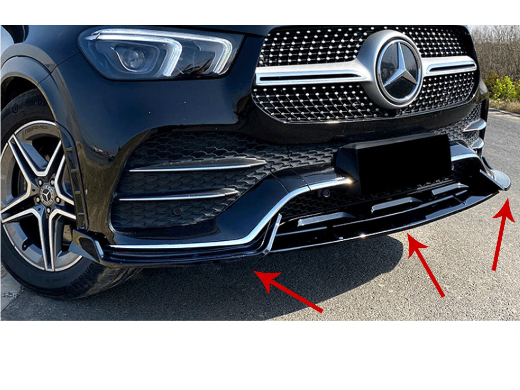 Mercedes GLE Front Spoiler Set Gloss Black SUV Coupe W167 C167