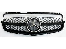 Afbeelding in Gallery-weergave laden, Mercedes C Class W204 C63 Style Grille Matt Black with Separate Top Frame Bar