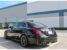 Carica l&#39;immagine nel visualizzatore di Gallery, AMG C63 Facelift Diffuser &amp; Exhaust Tailpipes Package W205 S205 Night Package Black OR Chrome