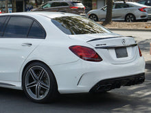 Indlæs billede til gallerivisning AMG C63 Facelift Diffuser &amp; Exhaust Tailpipes Package W205 S205 Night Package Black OR Chrome High Quality aftermarket