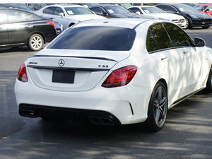 AMG C63 Facelift Diffuser & Exhaust Tailpipes Package W205 S205 Night Package Black OR Chrome