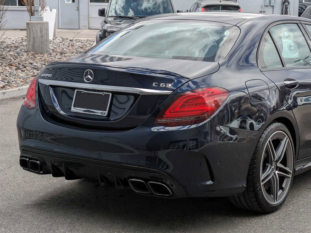 AMG C63 Facelift Diffuser & Exhaust Tailpipes Package W205 S205 Night Package Black OR Chrome High Quality aftermarket