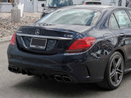 AMG C63 Facelift Diffuser & Exhaust Tailpipes Package W205 S205 Night Package Black OR Chrome High Quality aftermarket