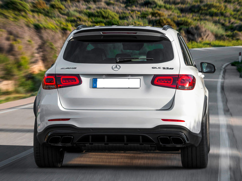 AMG GLC63 SUV Diffuser and Tailpipe Package Night Package Black or Chrome Facelift