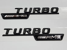 Indlæs billede til gallerivisning Turbo AMG Badge for Wings Satin Black Set of 2pcs