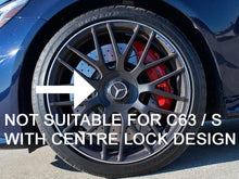 Indlæs billede til gallerivisning AMG Alloy Wheel Centre Caps Chrome Shadow Centre Lock Design