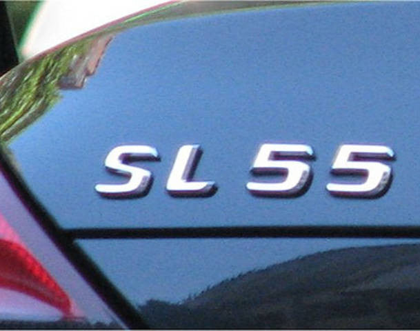 SL55 Boot trunk lid badge