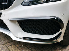 Indlæs billede til gallerivisning Mercedes C Class Front Flics Set Carbon Fibre Look AMG Line &amp; C43 Until March 2018 C205 W205 S205 A205