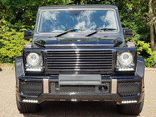 Load image into Gallery viewer, AMG G63 Front Spoiler Lip with LED Daytime Running Lamps