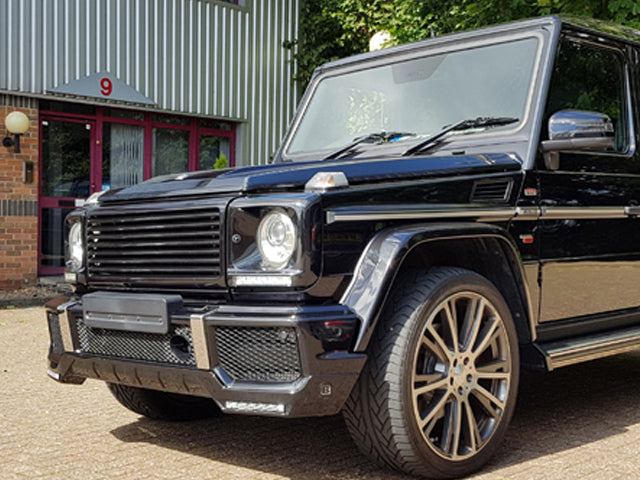 AMG G63 Front Spoiler Lip with LED Daytime Running Lamps