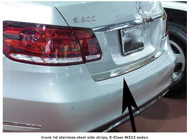 Mercedes W212 E Class Saloon Sedan Limo Chrome Boot Trim 2009-2016