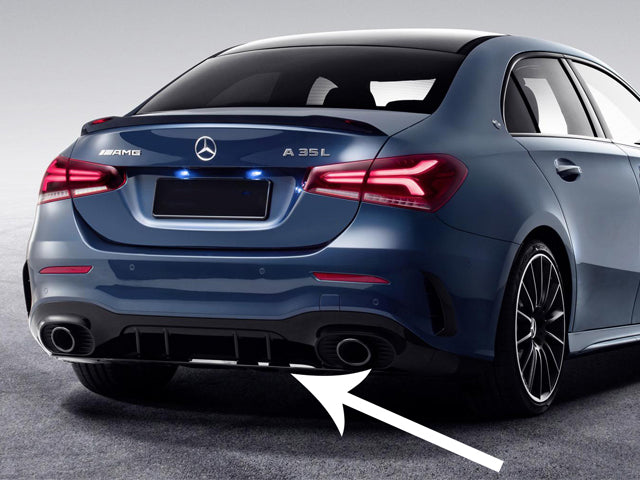 AMG A35 Diffuser & Night Package Tailpipes V177 A Class Saloon Sedan - Models from 2019 onwards