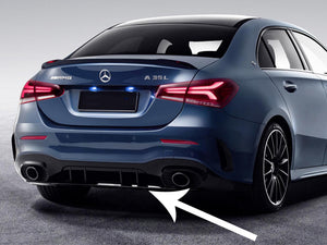 AMG A35 Diffuser & Night Package Tailpipes V177 A Class Saloon Sedan AMG Style