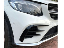 Load image into Gallery viewer, Front Bumper Front Aero Flics Canard Set Gloss Black GLC X253 SUV C253 Coupe AMG Line Bumper ONLY