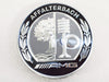 AMG Alloy Wheel Centre Caps in Silver and Black traditional design