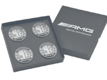 Indlæs billede til gallerivisning AMG Alloy Wheel Centre Caps in Silver and Black traditional design