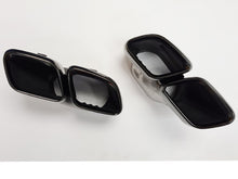Carica l&#39;immagine nel visualizzatore di Gallery, AMG Style C63 Tailpipe Trims Set Night Package Black