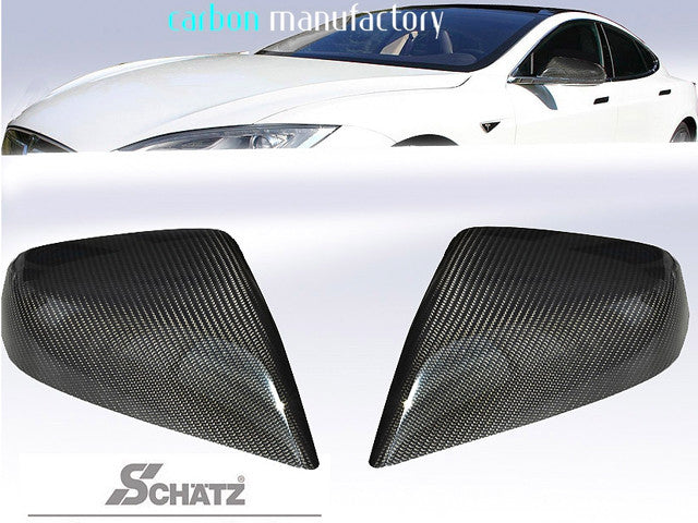 Carbon fibre mirror covers Gloss finish Tesla S from 06/2012