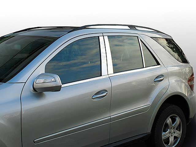 Mercedes W164 ML Chrome Stainless steel B pillar covers 2005-2011
