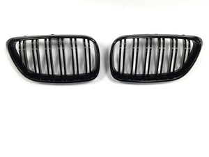 BMW F22 Black Kidney Grills Gloss Black M2 Style