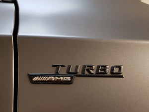 Turbo AMG Badge for Wings Satin Black Set of 2pcs