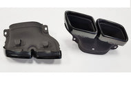Genuine GLE63 Coupe Tailpipe Trims Set Night Package Black