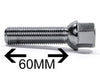 Set of 20 alloy wheel bolts M14 x 1.5 Ball seat Thread length 60mm