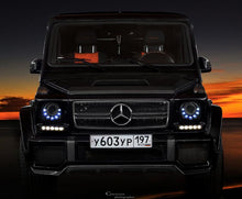 Load image into Gallery viewer, W463 G Wagen LED Headlamps in Black Right Hand Drive Vehicles 1986-2009