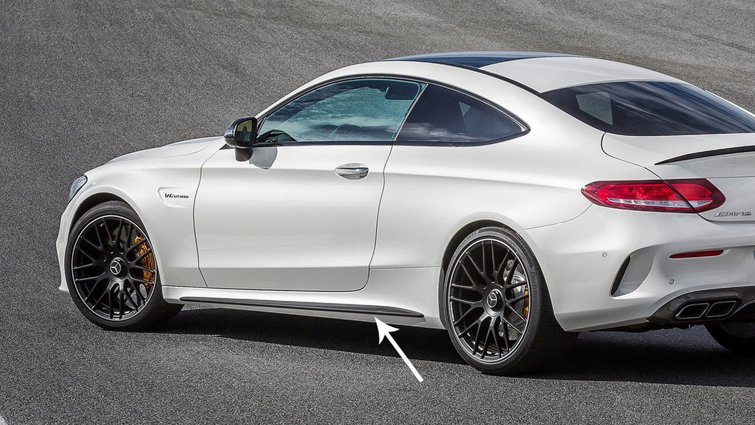 AMG C63 Side Skirt Inserts Night Package Black Coupe Cabriolet