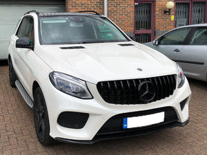 Mercedes GLE SUV W166 Panamericana GT GTS Grille Gloss Black From 2015