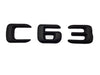C63 Satin Black Trunk Lid Badge Emblem