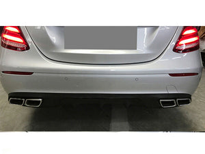 AMG W213 Diffuser & Tailpipe package with Chrome tailpipes For Standard Mercedes Rear Bumper Models Until July 2020