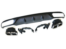 Indlæs billede til gallerivisning AMG W213 Diffuser &amp; Tailpipe package with Chrome tailpipes For Standard Mercedes Rear Bumper Models Until July 2020