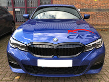 Carica l&#39;immagine nel visualizzatore di Gallery, BMW 3 Series G20 G21 Kidney grill Grilles Gloss Black Single Bar Design 2019 - 2022