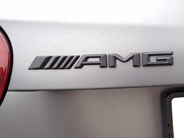 AMG Boot Trunk lid Badge 185mm Length x 18mm Height Satin Black