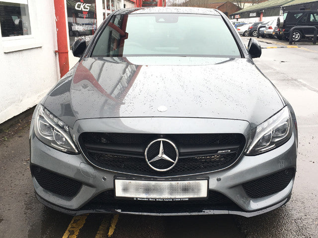 mercedes c class c63 style grille matt black