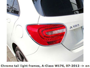 W176 A Class Chrome Tail lamp Surrounds