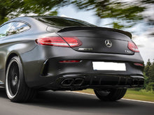 Indlæs billede til gallerivisning AMG C63 S Rear Diffuser Aerodynamic Trims Set 3pcs Coupe Cabriolet Facelift 2019 models