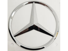 Indlæs billede til gallerivisning Mercedes Benz Chrome Star emblem 85mm - easy fit via pre-applied adhesive tape - SOLD AS 1PC
