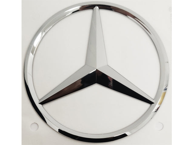 Chrome Back Trunk Star FLAT Mercedes Emblem Badge Covered With